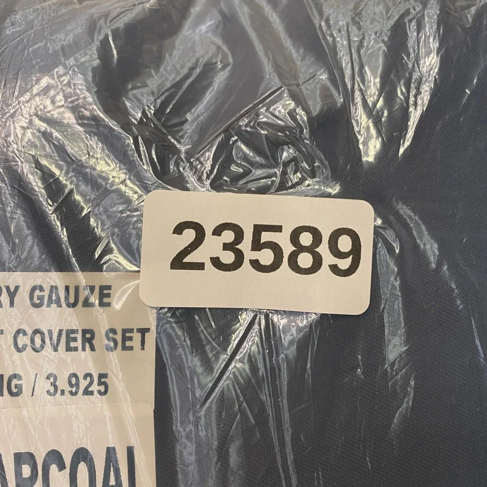 Quince Organic Airy Gauze Duvet Cover Set King/Cal King Charcoal Gray Cotton